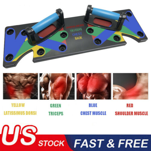 9 In 1 Push Up Rack Board System Fitness Workout Train Gym Exercise Stands Bo