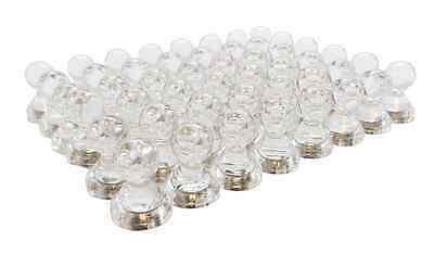Small Strong Clear Magnetic Push Pins, Neodymium Magnets (translucent) (48 Pack)