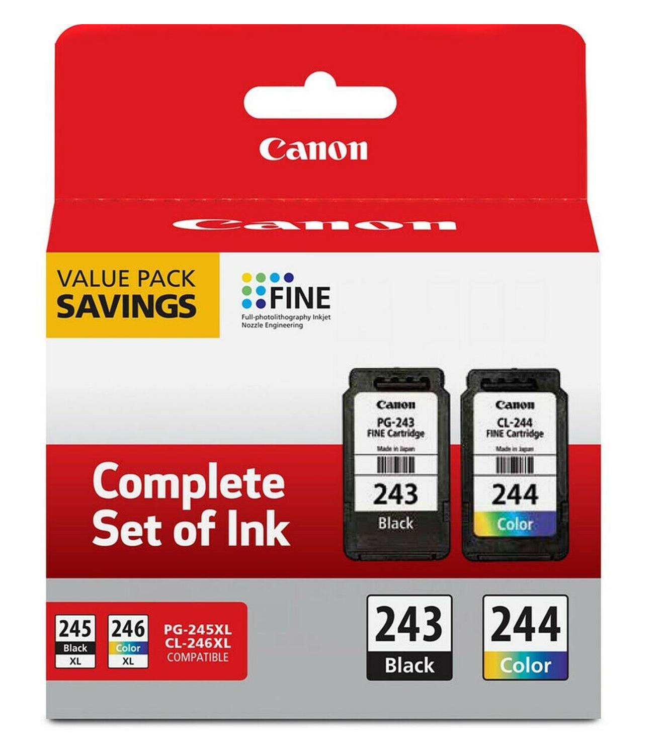 Genuine Canon Ink Cartridges Pg-243 & Cl-244 Original Mg2522 Ts3122 Ts4520