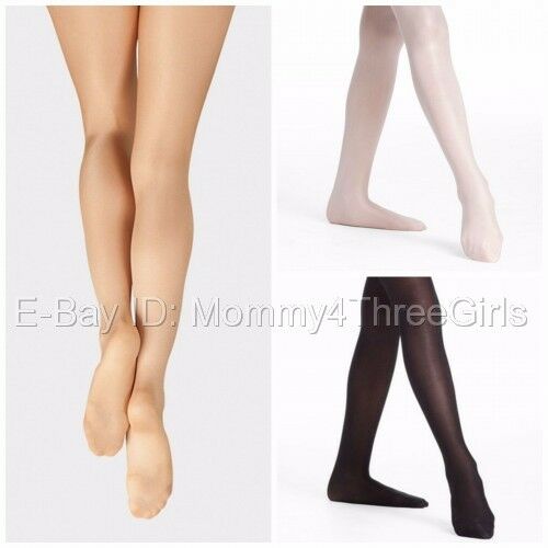 New Balera Capezio Danskin Shimmery Dance Skating Footed Tights Child & Adult