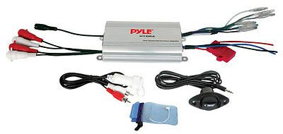 New Pyle Plmrmp3a 4 Channel Waterproof Mp3 Input Marine Boat Power Amplifier Amp