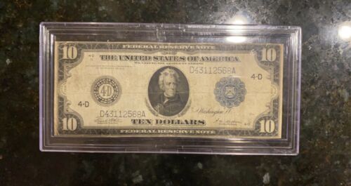 $10 1914 Federal Reserve Note Large Size  D43112568a 4-d