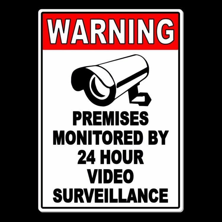 Property Protected By Video Surveillance Warning Security Camera Metal Sign Ms09
