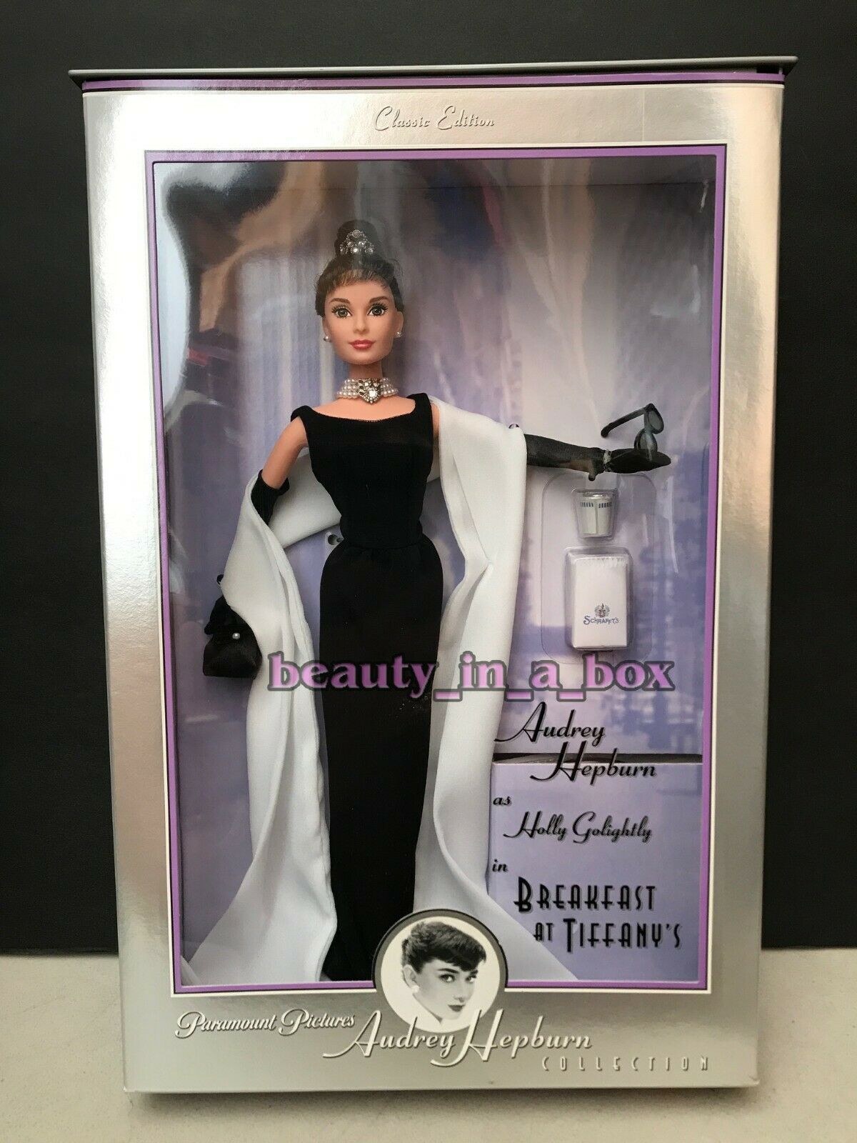 Audrey Hepburn Barbie Doll Breakfast At Tiffany's Givenchy Black Gown