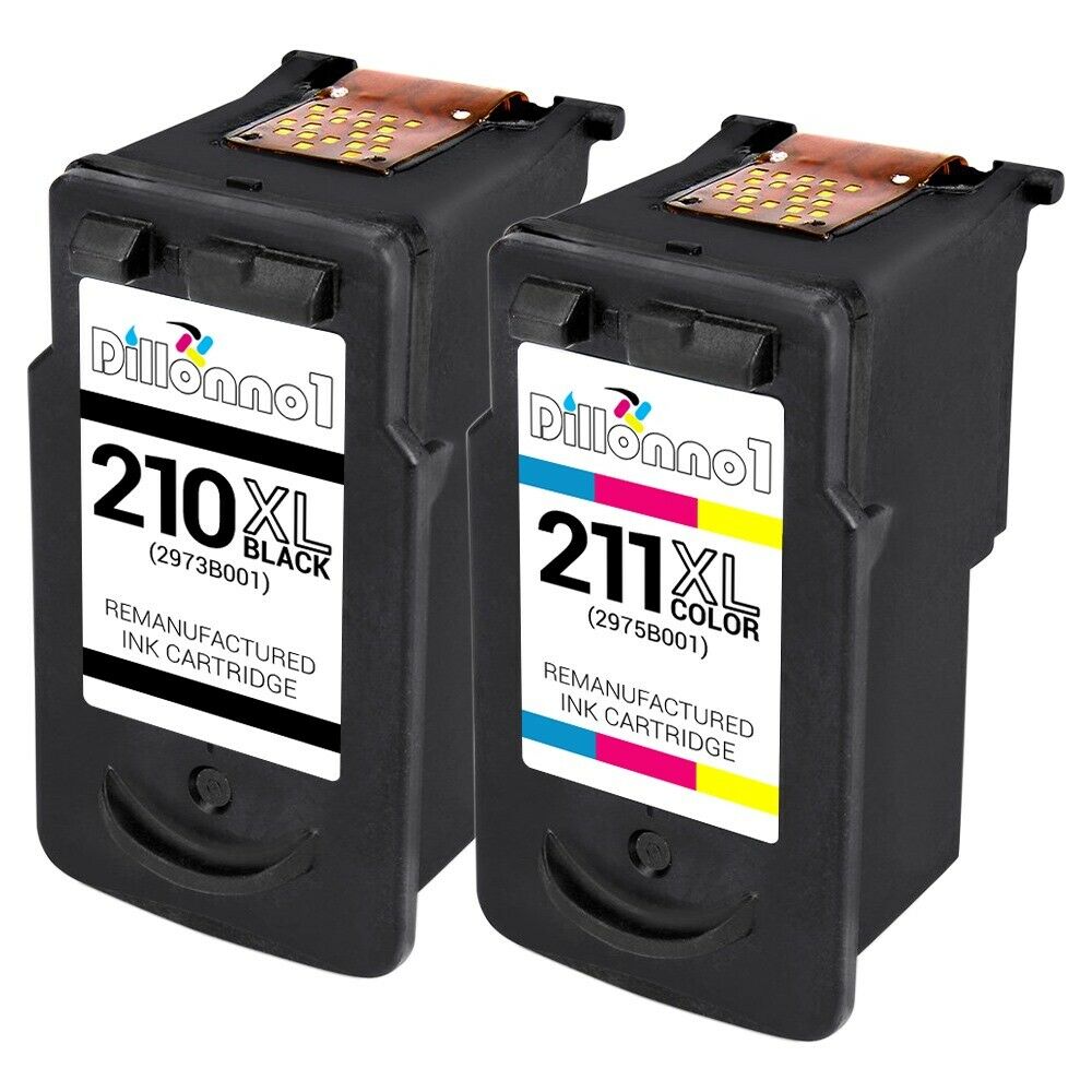 2pk Pg-210xl Cl-211xl Ink For Canon Mp240 Mp250 Mx340