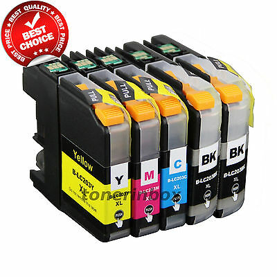 5pk Lc-203 Lc203 Xl Ink Combo For Brother Mfc-j460dw Mfc-j480dw Mfc-j485dw Lc201
